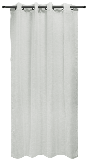 ΚΟΥΡΤΙΝΑ ΕΤΟΙΜΗ LINEN LOOK ΜΕ ΤΡΕΣΣΑ & ΒΑΡΙΔΙ 140X250 ΓΚΡΙ