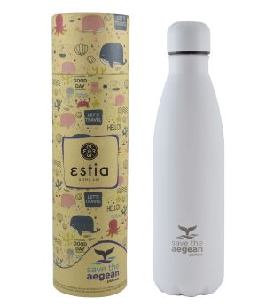TRAVEL FLASK 500ML WHITE ΜΑΤΤΕ SAVE AEGEAN