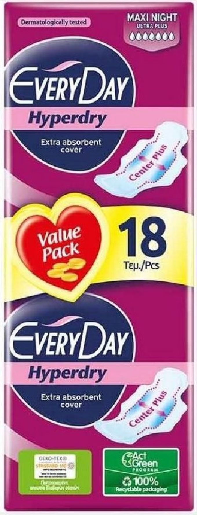 ΣΕΡΒΙΕΤΕΣ EVERYDAY SENSITIVE ULTRA PLUS 18 PCS