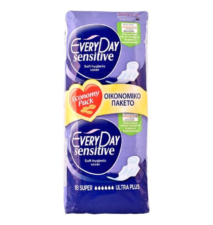 ΣΕΡΒΙΕΤΕΣ EVERYDAYSENSITIVE ULTRA PLUS SUPER 18ΤΕΜ.