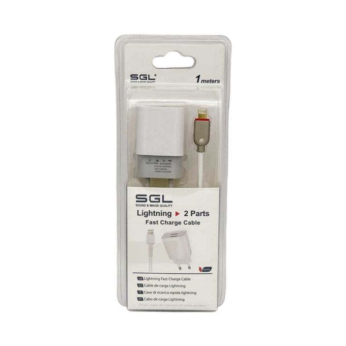 ΑΝΤΑΠΤΟΡΑΣ ΦΟΡΤΙΣΗΣ ΜΕ ΚΑΛΩΔΙΟ ΚΑΙ 2 ΘΥΡΕΣ USB - LIGHTNING - QUICK CHARGE - FA5-S2 - 1M – 0994