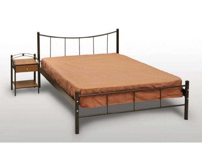 ΚΡΕΒΑΤΙ ΜΕΤΑΛΛΙΚΟ 90Χ200 ΧΑΜΟΓΕΛΟ ΜΕ ΤΑΒΛΕΣ ΜΑΥΡΟ