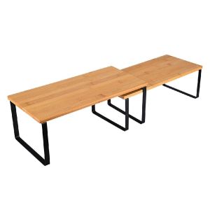 ΡΑΦΙ ΝΤΟΥΛΑΠΙΟΥ BAMBOO BLACK 40X18X15 CM ΣΕΤ 2