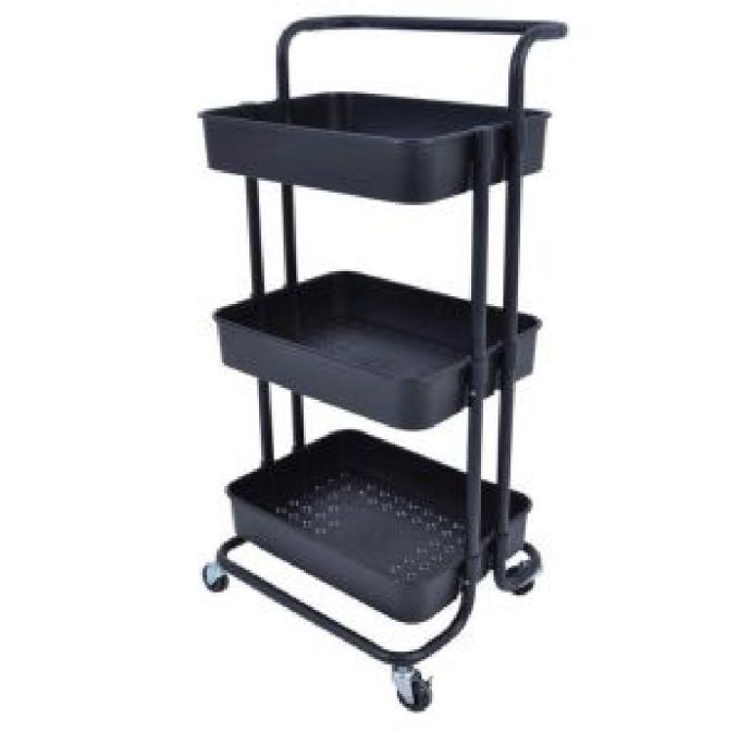 ΜΑΝΑΒΗΣ ΜΑΥΡΟ ΜΑΤ ΜΕΤΑΛΙΚΟΣ 3ΠΛΟΣ ΤΡΟΧΗΛΑΤΟΣ (43X36X86)