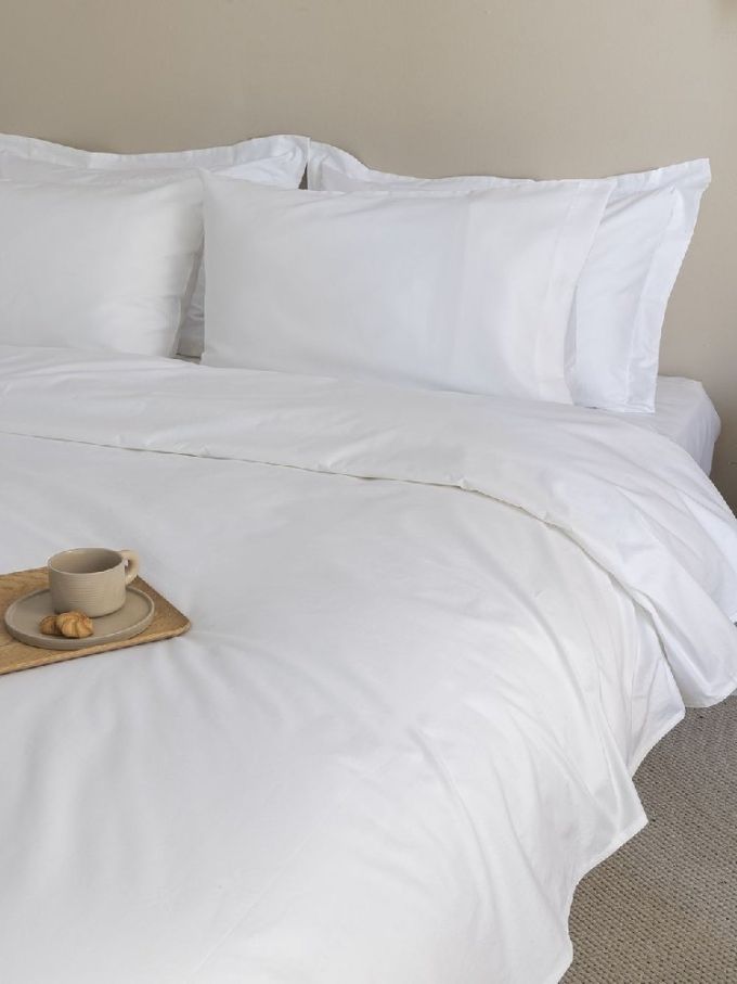 ΣΕΝΤΟΝΙ KING SIZE 280Χ300 ΛΕΥΚΟ 100% PERCALE DIOGENES ΜΕ ΛΑΣΤΙΧΟ PALAMAIKI