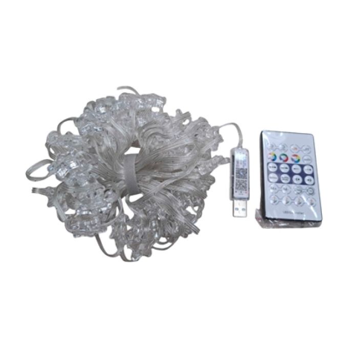 ΧΡΙΣΤΟΥΓΕΝΝΙΑΤΙΚΑ ΦΩΤΑ LED RGB ΜΕ USB - STARS - 10M - 66L - 272358