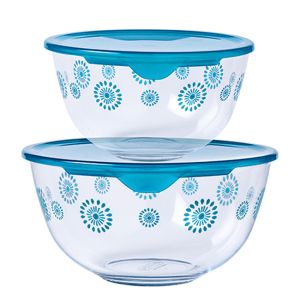 ΦΑΓΗΤΟΔΟΧΕΙΑ ΣΕΤ 2 ΣΤΡΟΓΓΥΛΑ PYREX COOK & STORE (2L & 1L)