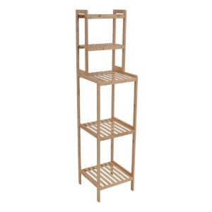 ΡΑΦΙΕΡΑ ΞΥΛΙΝΗ ΜΠΑΜΠOΥ ΜΕ 5 ΡΑΦΙΑ 30X30X127,5ΕΚ.