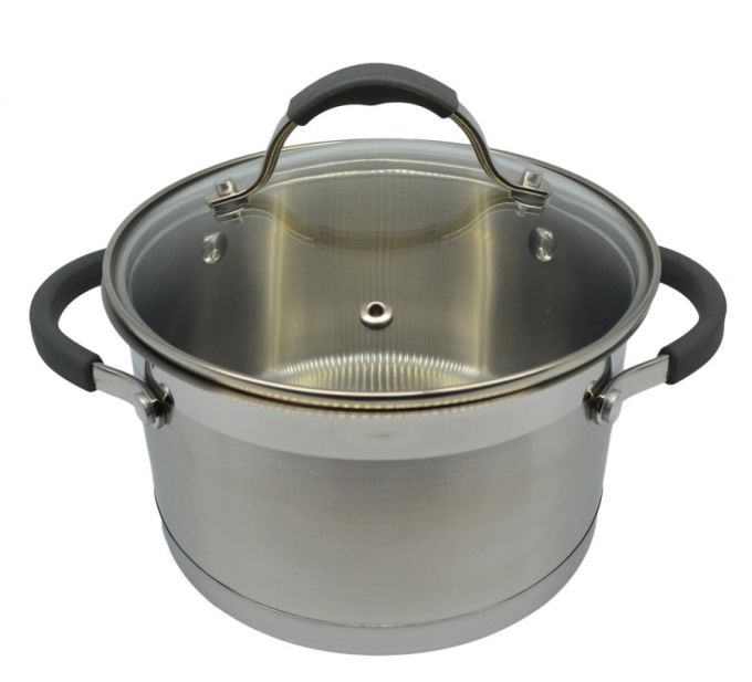 ΚΑΤΣΑΡΟΛΑ 18ΕΚ. ΑΝΟΞΕΙΔΩΤΗ 18-10 ΜΕ ΓΚΡΙ ΛΑΒΕΣ