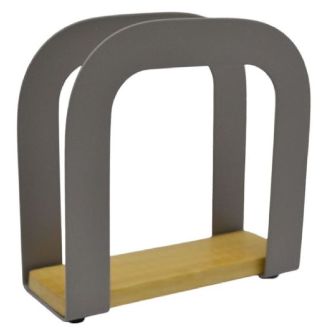 ΧΑΡΤΟΠΕΤΣΕΤΟΘΗΚΗ ΜΕΤΑΛΛΙΚΗ TAUPE ΜΕ ΜΠΑΜΠΟΥ (12X4,5X12)