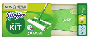 ΣΚΟΥΠΑ SWIFFER +8 ΠΑΝΑΚΙΑ ΣΤΕΓΝΑ +8 ΠΑΝΑΚΙΑ ΥΓΡΑ ΔΩΡΟ