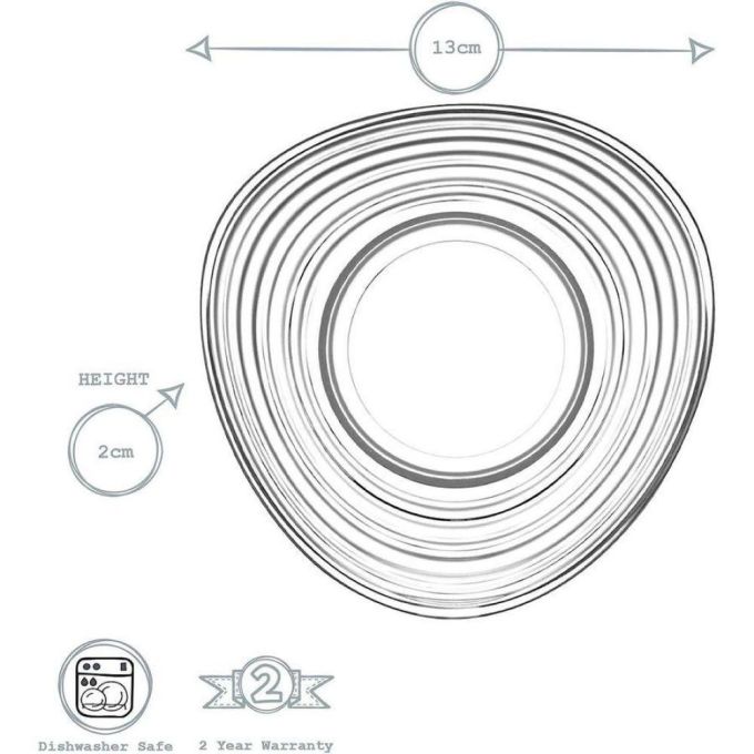 ΠΙΑΤΑΚΙΑ ΓΛΥΚΟΥ ΚΟΥΤΑΛΙΟΥ DERIN Φ124MM ΣΕΤ 6ΤΕΜ.