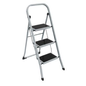 ΣΚΑΛΑΚΙ 3ΠΛΟ ΜΕΤΑΛΙΚΟ ΜΑΥΡΟ-ΓΚΡΙ 46,5X72X105ΕΚ.