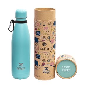 TRAVEL FLASK 500ML GREEN PASTEL SAVE AEGEAN