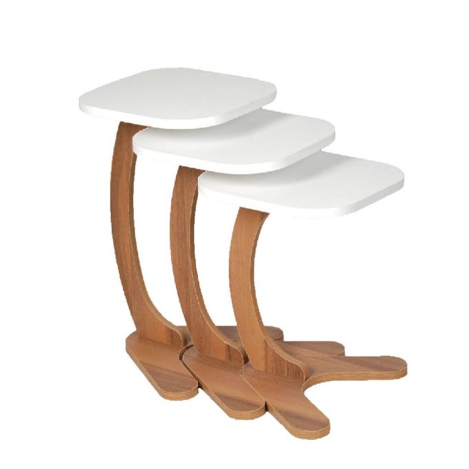 ΤΡΑΠΕΖΑΚΙΑ ΞΥΛΙΝΑ ΣΕΤ 3ΤΕΜ. 34X34X58CM - 34X34X51CM - 34X34X45CM