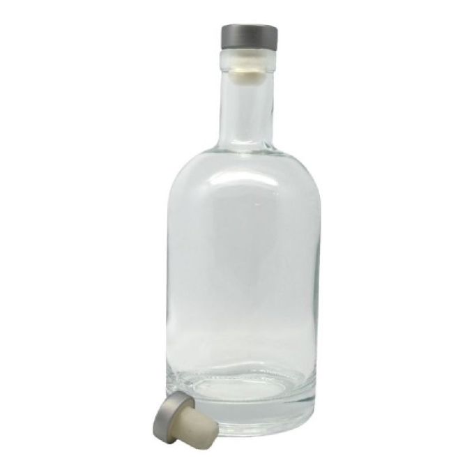 ΜΠΟΥΚΑΛΙ ΓΥΑΛΙΝΟ ΜΕ ΑΣΗΜΙ ΚΑΠΑΚΙ (9,4X23 - 0,75L)