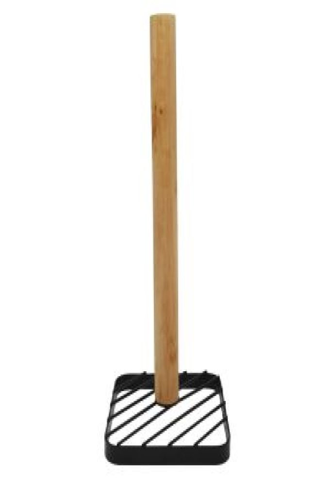 ΒΑΣΗ ΧΑΡΤΙΟΥ ΜΑΥΡΗ ΜΕΤΑΛΙΚΗ + ΞΥΛΟ (14X14X31,5)