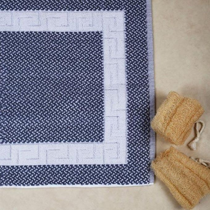 ΠΑΤΑΚΙ ΜΠΑΝΙΟΥ 50X75 MAIANDROS GREY-WHITE 100%COTTON PALAMAIKI