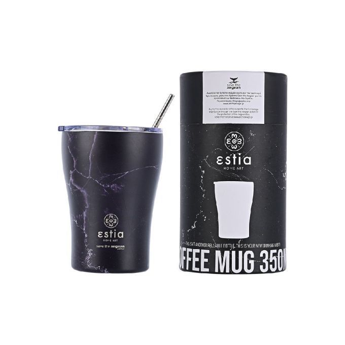 ΘΕΡΜΟΣ COFFEE MUG SAVE THE AEGEAN 350ML PENTELICA BLACK