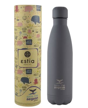 ΘΕΡΜΟΣ TRAVEL FLASK SAVE THE AEGEAN 500ML FJORD GREY