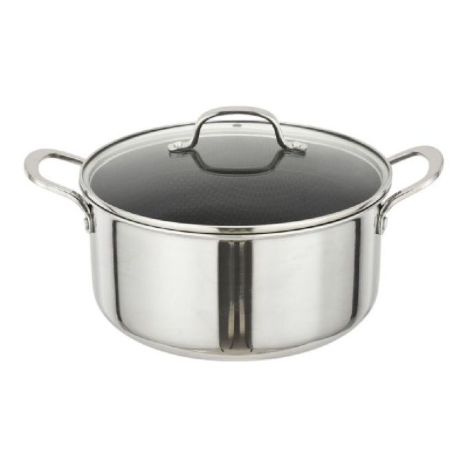 ΚΑΤΣΑΡΟΛΑ ΙΝΟΧ ΑΝΤΙΚ-ΤΙΚΗ ΜΕ ΓΥΑΛ. ΚΑΠΑΚΙ DMOND TRI-PLY 28ΕΚ.