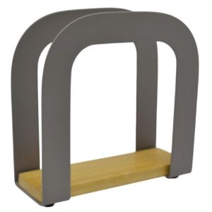 ΧΑΡΤΟΠΕΤΣΕΤΟΘΗΚΗ ΜΕΤΑΛΛΙΚΗ TAUPE ΜΕ ΜΠΑΜΠΟΥ (12X4,5X12)