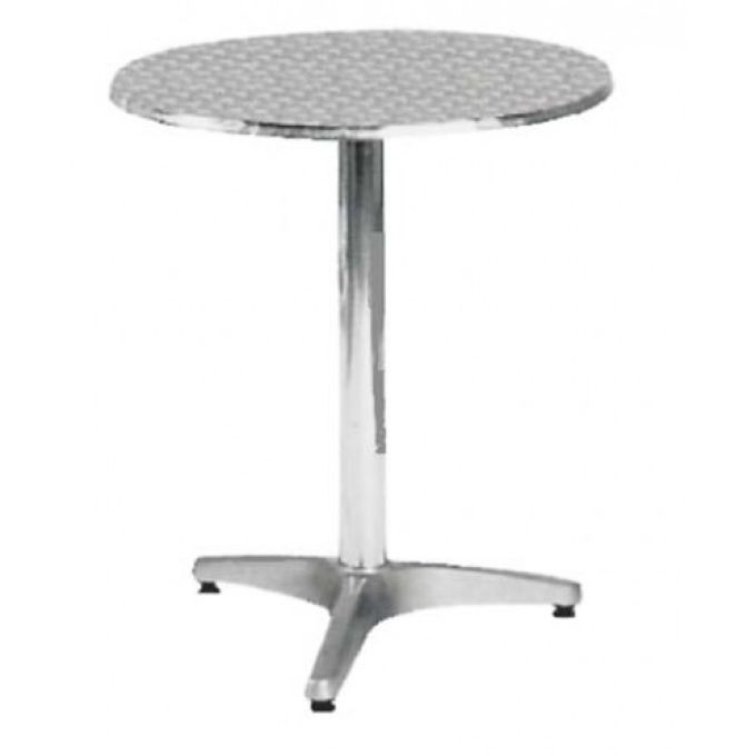 ΤΡΑΠΕΖΙ ΑΛΟΥΜΙΝΙΟΥ ΣΤΡΟΓΓΥΛΟ Φ60 3 ΠΟΔΙΑ (ΕΚΠΤ.-25)