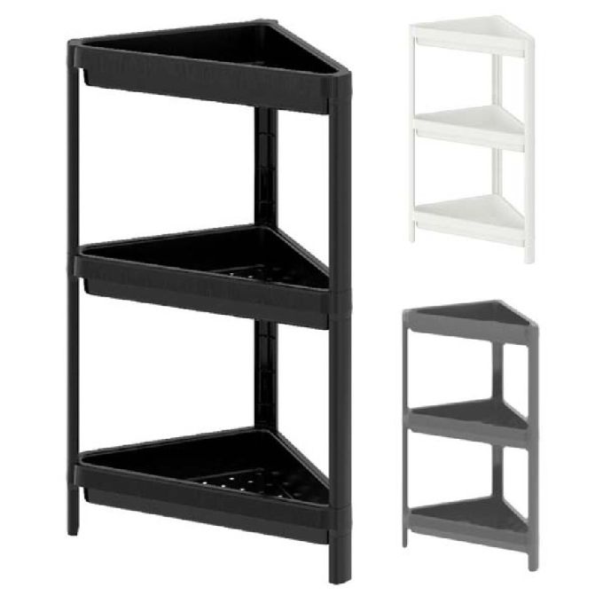 ΡΑΦΙΕΡΑ 3ΟΡΟΦΗ BIANCO ΓΩΝΙΑ ΠΛΑΣΤΙΚΗ 32Χ32Χ70ΥΨ.