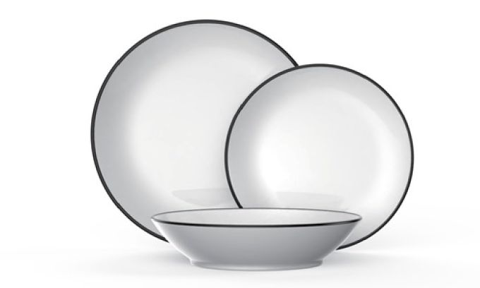 ΠΙΑΤΑ ΦΑΓΗΤΟΥ ΣΕΤ 18ΤΕΜ. ELEGANT BLACK