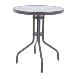 ΤΡΑΠΕΖΑΚΙ ΣΤΡ. ΜΕΤΑΛΙΚΟ ΑΝΘΡΑΚΙ + ΓΥΑΛΙ (Φ60X70)