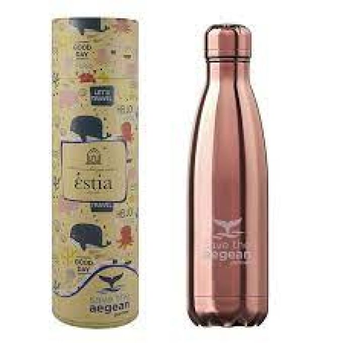 TRAVEL FLASK 500ML ROSE GOLD SAVE AEGEAN