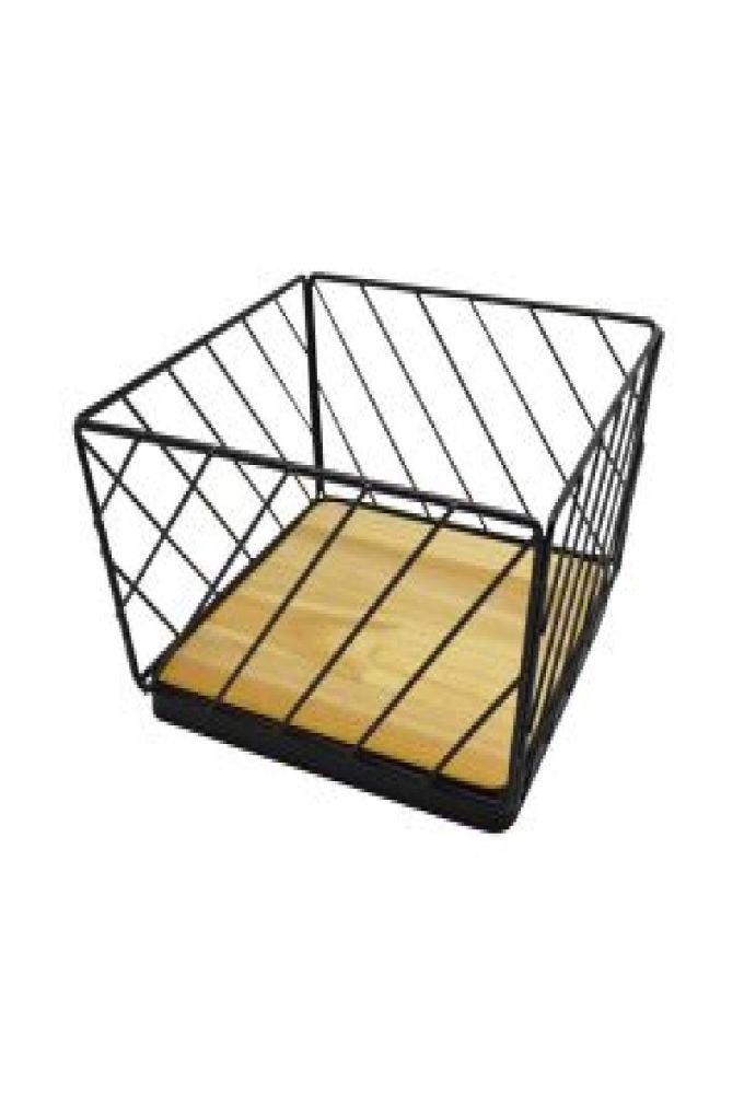 ΦΡΟΥΤΙΕΡΑ ΜΑΥΡΗ ΜΕΤΑΛΙΚΗ + ΞΥΛΟ (23X23X11)