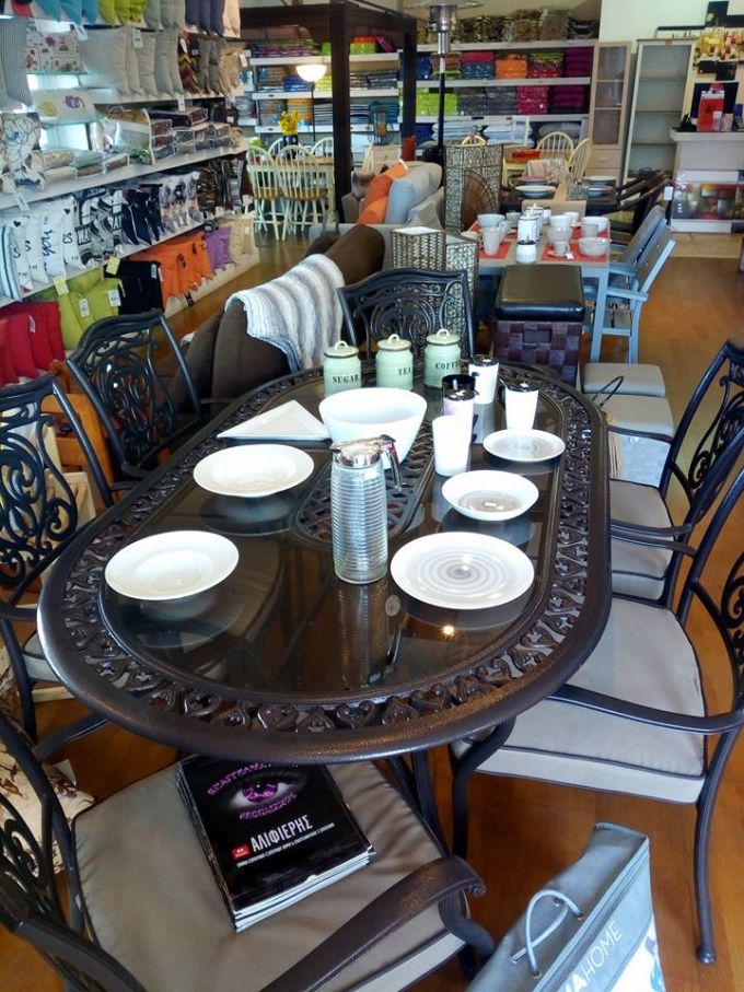 ΣΕΤ ΤΡΑΠΕΖΙΑ 7ΤΕΜ. 180Χ105 & ΚΑΡΕΚΛΑ ΑΛΟΥΜΙΝΙΟΥ ΜΠΡΟΝΖΕ ΠΡΟΣΦΟΡΑ